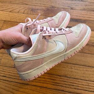 Nike Pink and White Dunks
